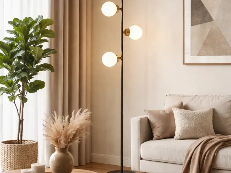 Lampadar modern pentru colt