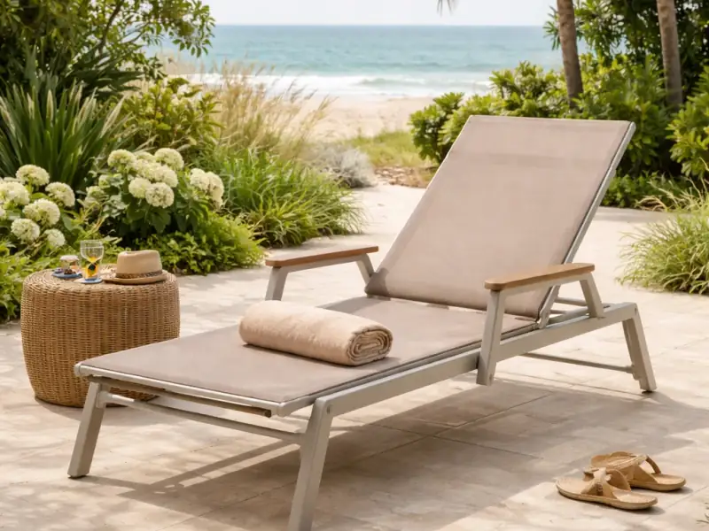 Sezlong pentru plaja si gradina