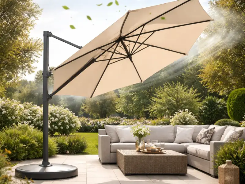 Umbrela de gradina rezistenta la vant
