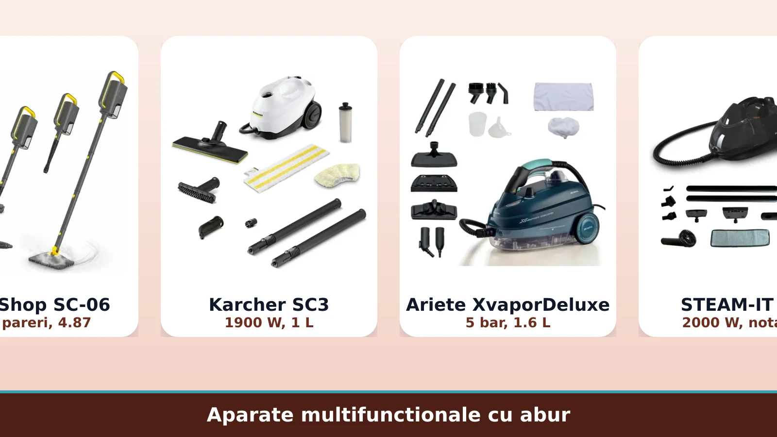Aparate multifunctionale cu abur: SeveShop, Karcher, Ariete, STEAM-IT