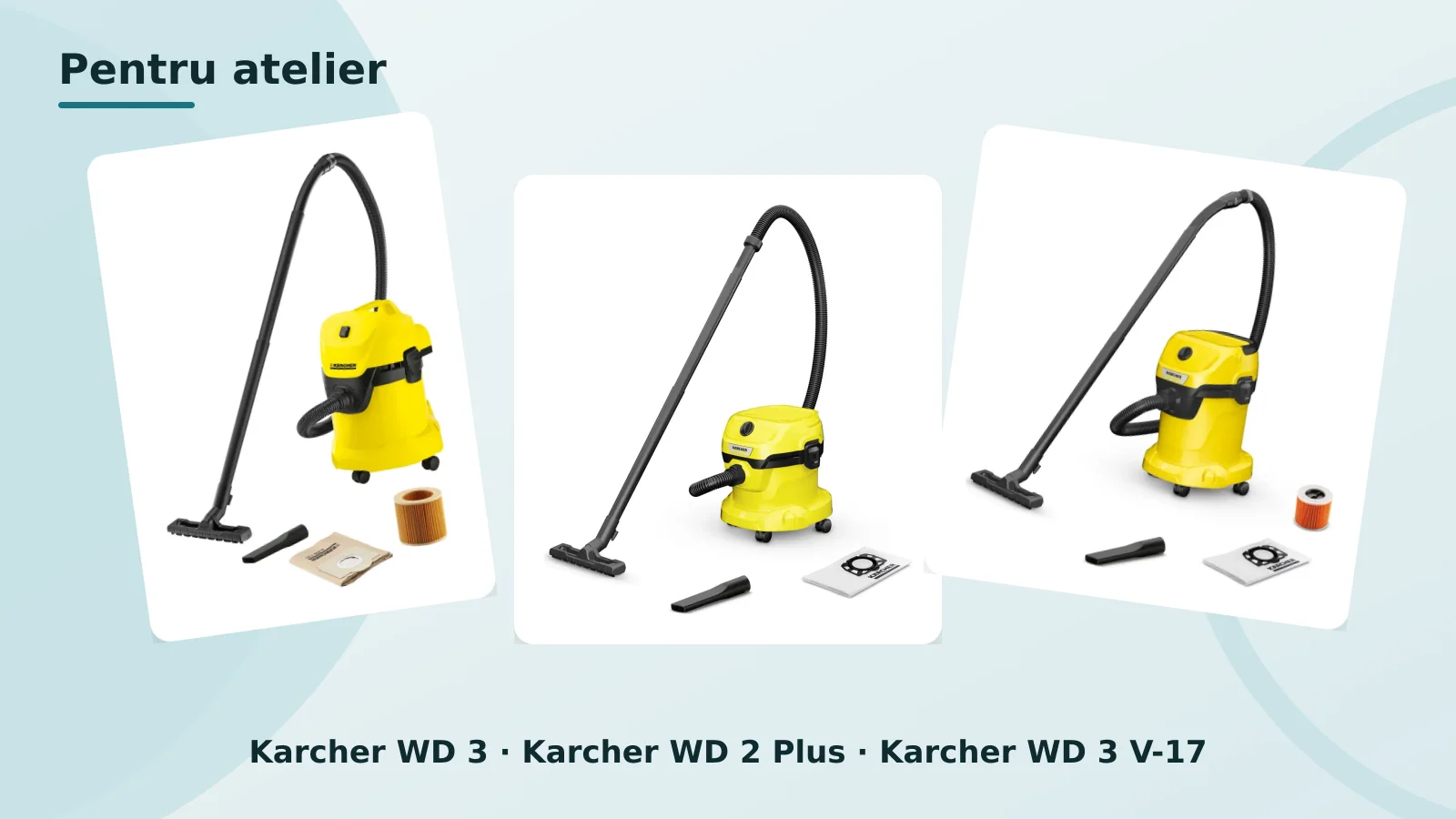 Aspiratoare umed-uscat Karcher pentru atelier si garaj