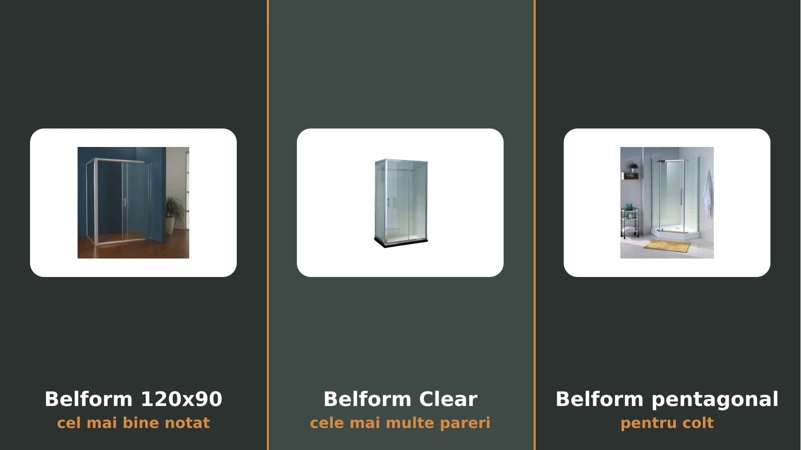 Paravane de dus walk-in Belform din sticla securizata