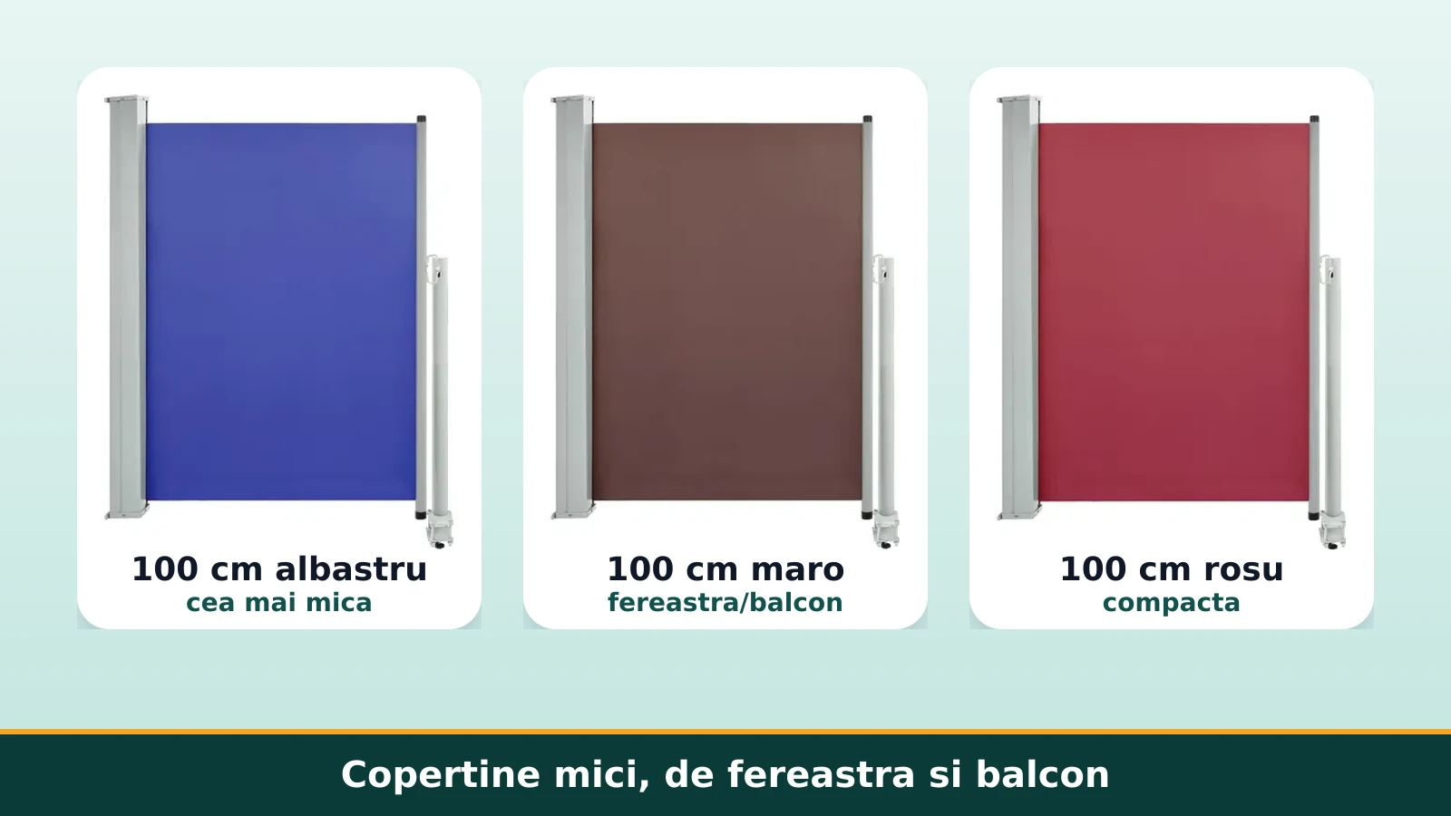 Copertine mici, de fereastra si balcon: vidaXL 100 cm