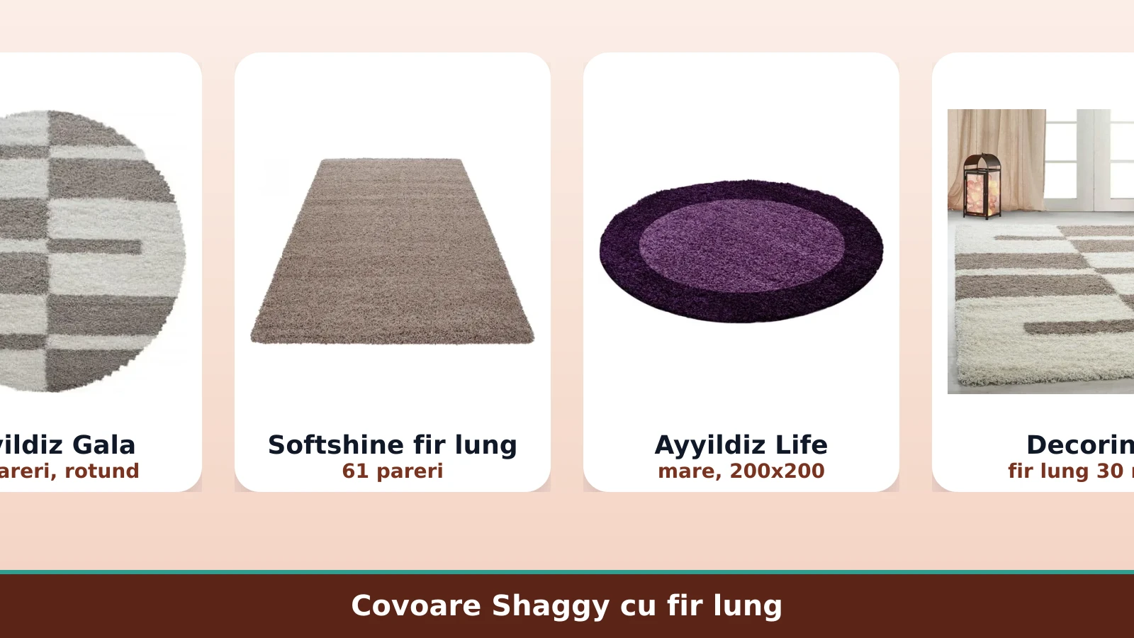 Covoare shaggy cu fir lung: Ayyildiz Gala, Life, Decorino