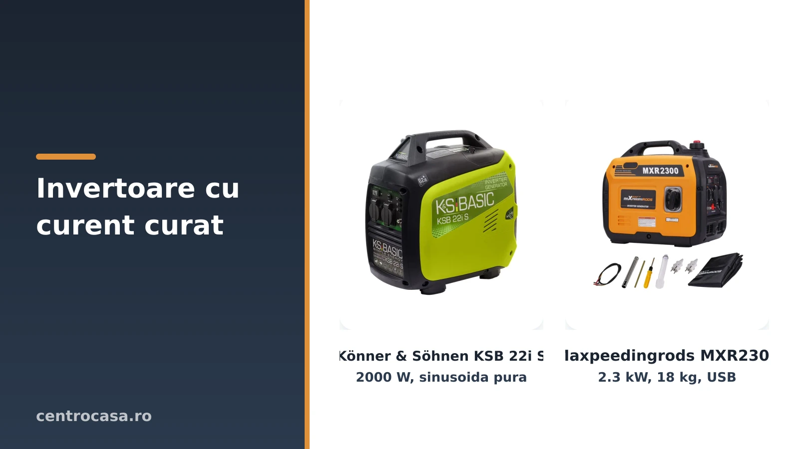 Invertoare Könner & Söhnen si Maxpeedingrods cu curent curat