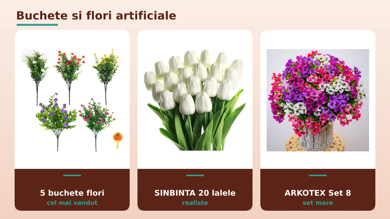 Buchete de flori artificiale pentru interior