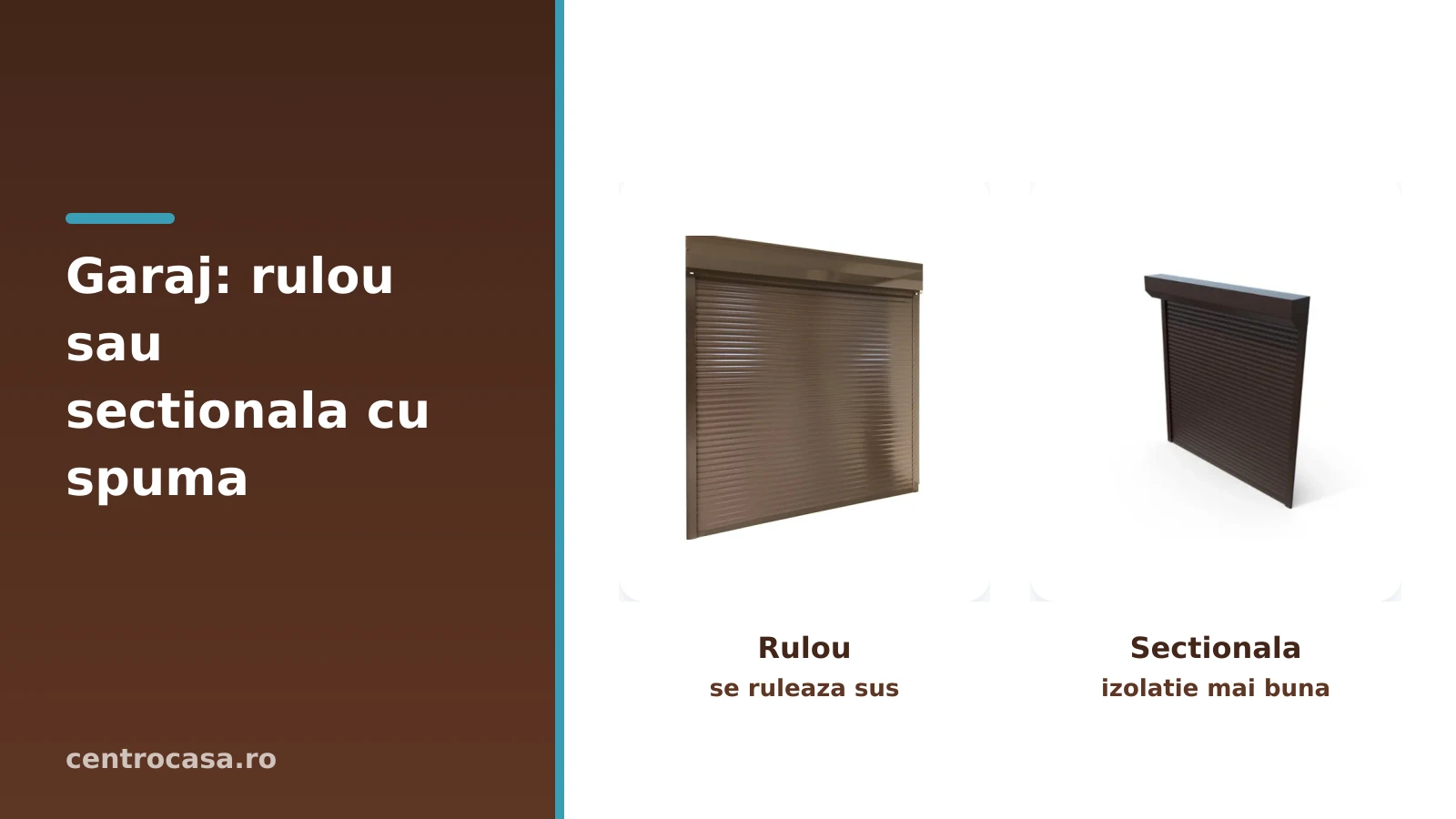 Usa de garaj rulou sau sectionala cu spuma poliuretanica