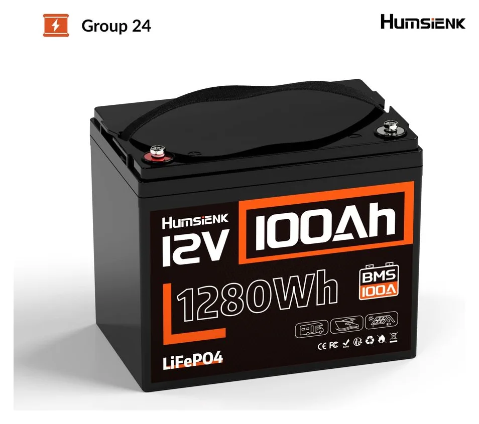 Humsienk 12V 100Ah LiFePO4, 1.280 Wh