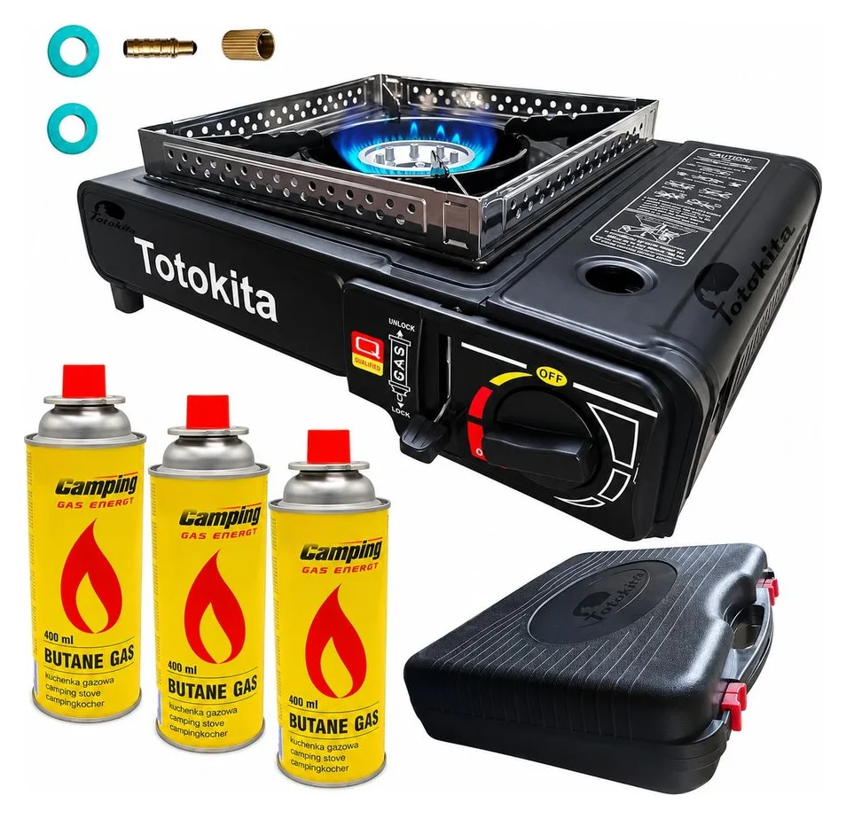 Totokita, aragaz portabil 2.200 W, aprindere piezo