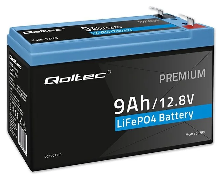 Qoltec 12,8V 9Ah LiFePO4, 115 Wh