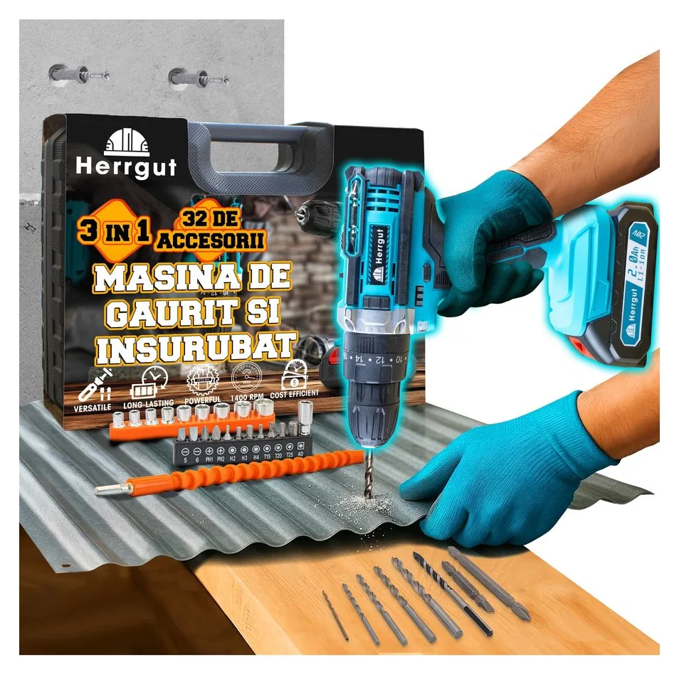 Herrgut Professional 20 V, cu percutie