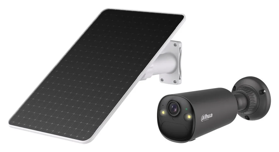 Camera de Supraveghere Wireless Dahua cu Panou Solar DH-KIT-EUR/IPC-BF4CP-0210B-XL-Ash/M0508, WiFi6 Dual Band, 4MP 2560×1440, AOV, NightVision, Smart Dual Light, AI Human/Vehicle Detection, Motion Detection, Auto Wake, Baterie 9000mAh, Difuzor, Mic, IP66