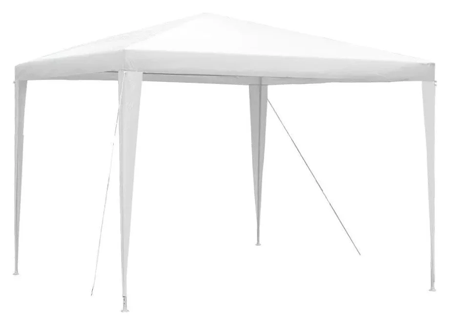 Cort Evenimente TOP CORTURI® 3x3 M, Pavilion Gradina Cu Cadru Metalic, Foisor Gradina Impermeabil Din PE, Cort Evenimente Cu Montaj Rapid, Pentru Curte, Evenimente, Picnic, Gratar, Pavilion Alb
