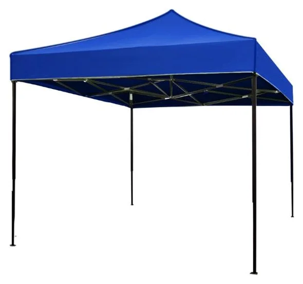 Cort pavilion pliabil CULINARO 300x300cm otel cu panza impermeabila albastra