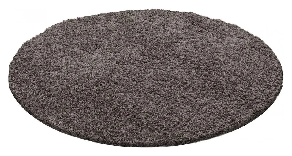 Covor Shaggy, Ayyildiz, Life, 200x200 cm, Polipropilen, Fir Lung 30 mm, 2 000 g/m², 48 500 Puncte m², 100% PP Shaggy, Spate Din Juta Naturala, Rotund, Oeko Tex Standard 100, Izoleaza Perfect De Frigul Podelei, Pentru Interior, Maro Deschis