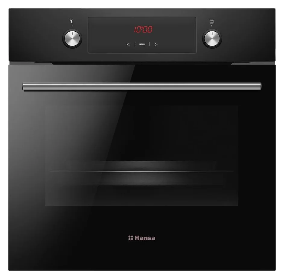 Cuptor incorporabil Hansa BOES68461, Electric, 62 l, SteamCleaning, 8 programe, Grill, Coolfront, Timer, Clasa A, Negru