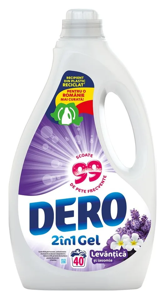 Dero 2in1 lichid, 2 litri, 40 de spalari