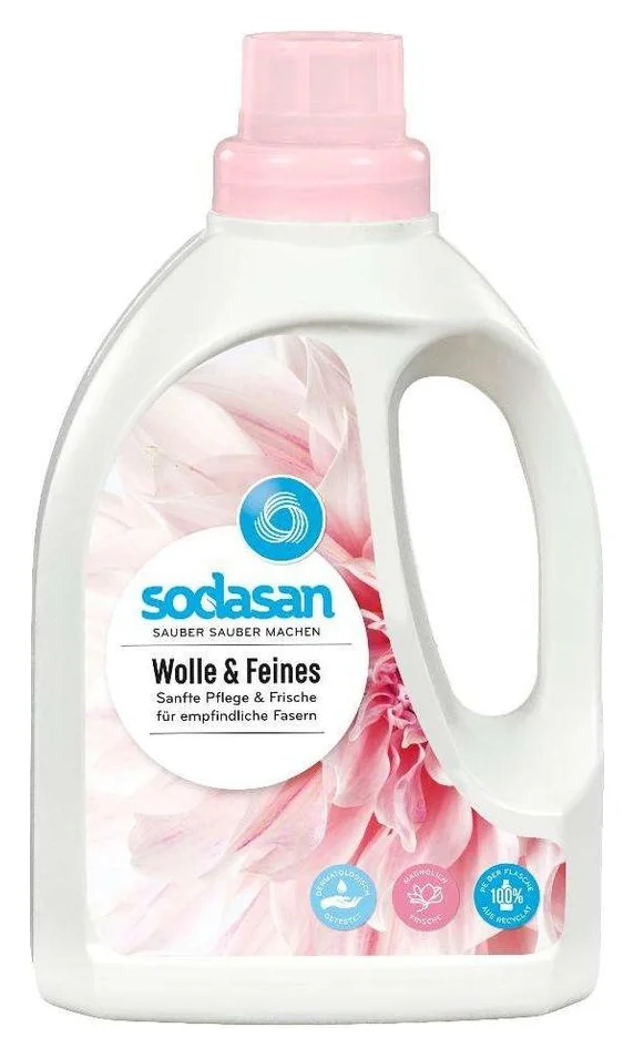 Sodasan, detergent bio pentru rufe delicate, lana si matase, 750 ml