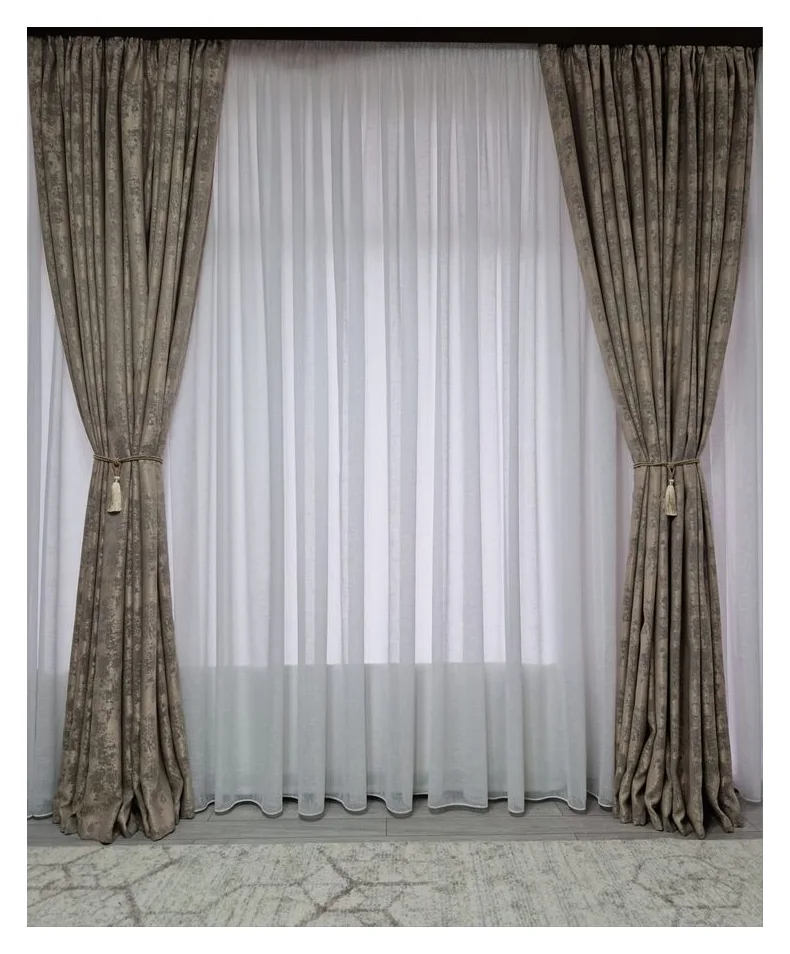 Draperie nisip bej, 2 bucati de 100x240