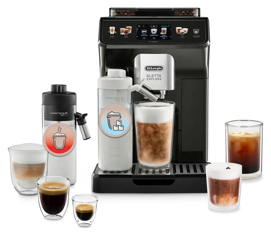 De'Longhi Eletta Explore, 50+ bauturi, doua carafe