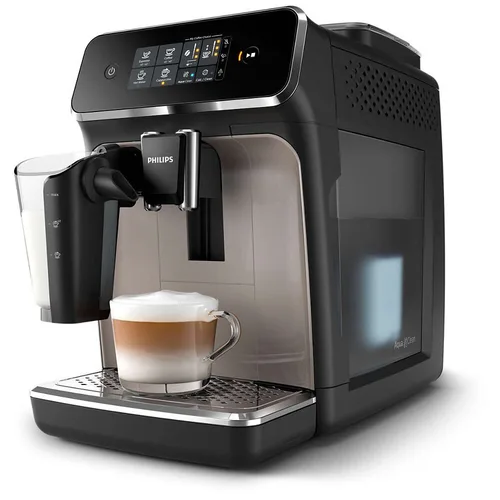 Espressor automat Philips EP2235/40, 15 bar, 12 setari de macinare, 3 setari pentru intensitate, 3 tipuri de bauturi , filtru AquaClean, ecran tactil, argintiu/ negru
