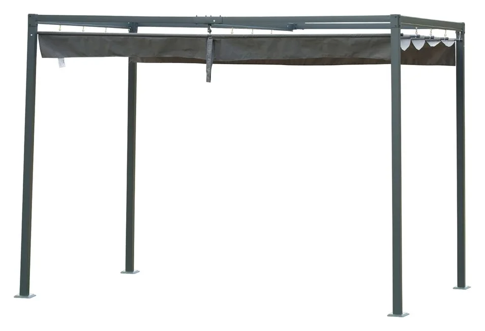 Foisor Pergola Outsunny cu Panza Glisanta pentru Exterior, 298 x 213 x 222 cm