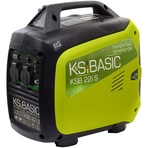 Generator curent tip invertor Konner&Sohnen KS BASIC, KSB 22i S, 2000 W, 2.7 CP, benzina, 4 l capacitate rezervor, silentios, portabil, pornire manuala, 2 x 16 А, bobinaj cupru