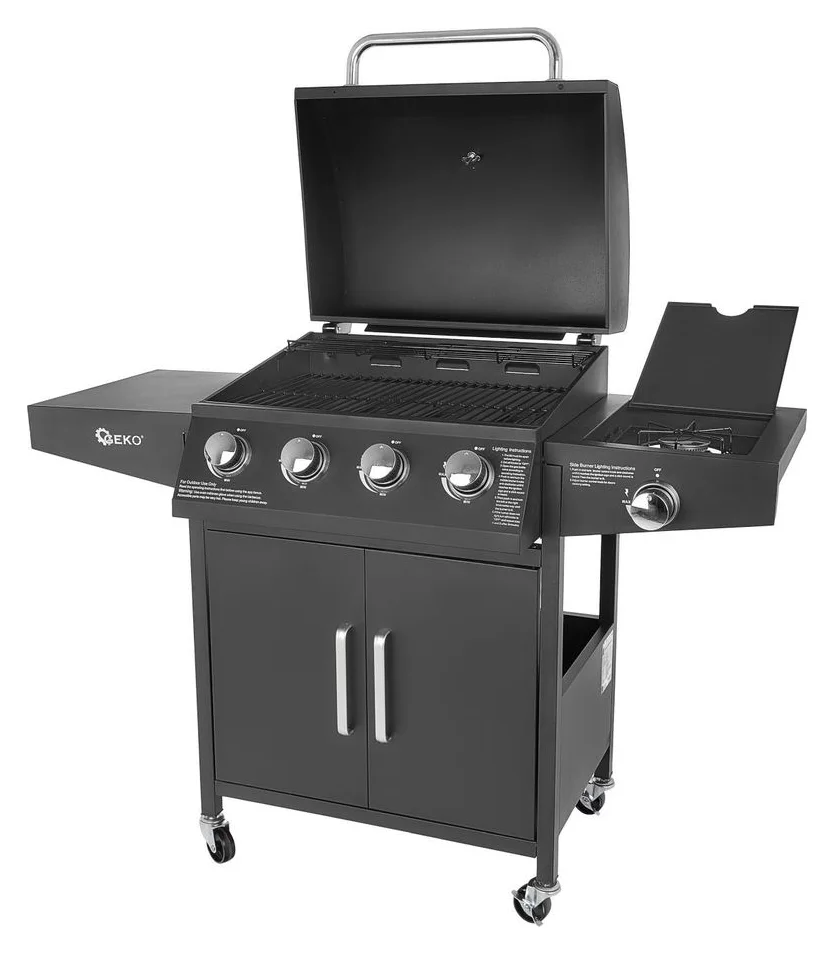 Gratar pe gaz cu 5 arzatoare, 14.5 kW, Geko G80516