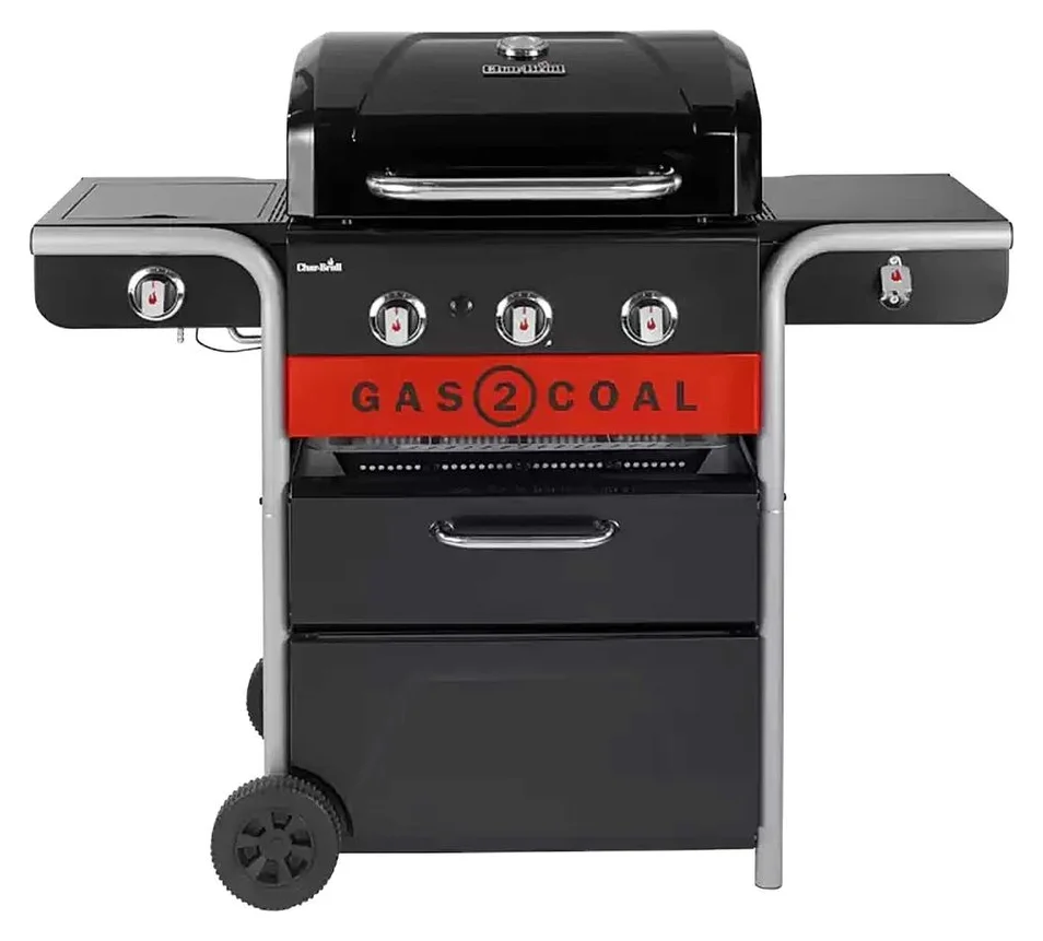 Gratar pe gaz si carbuni hibrid Char-Broil Gas2Coal 2.0 330 cu 3 arzatoare 140925