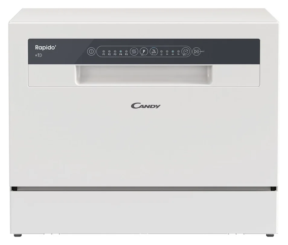 Candy Rapido CP 6E51LW, compacta, 6 seturi