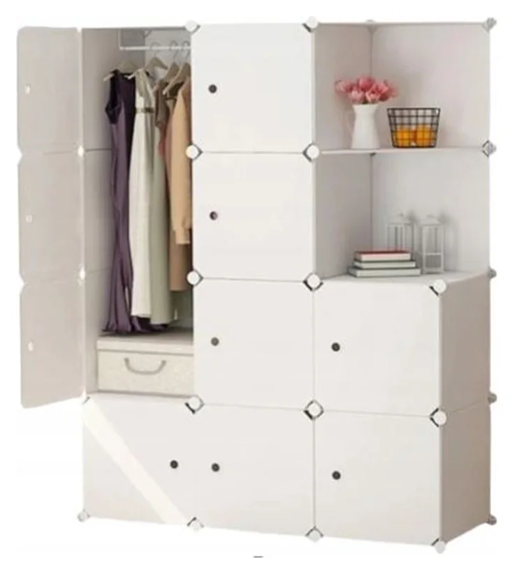MUVU Dulap pentru haine, Alb, 111 x 47 x 147 cm