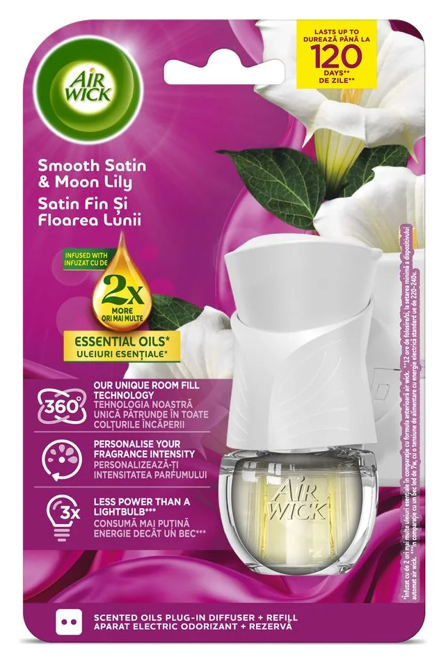 Air Wick electric Smooth Satin, aparat + rezerva 19 ml