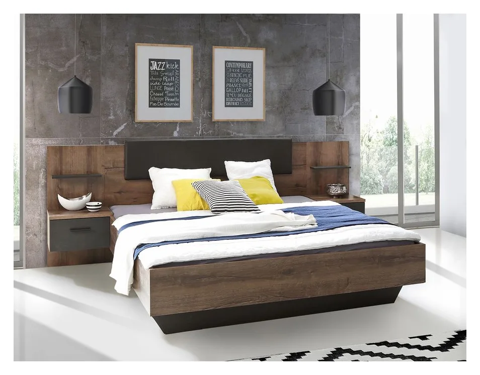 KringX Bronx, cu noptiere integrate, 160 pe 200