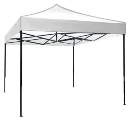 Pavilion, cort gradina pliabil, 3x3m, cadru metalic, alb