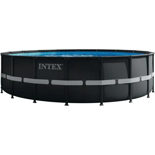 Piscina rotunda cu cadru metalic Ultra XTR Frame Intex 26330NP, D549xH132 cm, include pompa cu filtru cu nisip 26646 (7,9 m³), scara, protectie baza piscina si prelata acoperire piscina