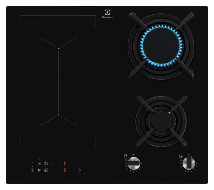 Electrolux KDI641723K, mixta, 2 gaz si 2 inductie
