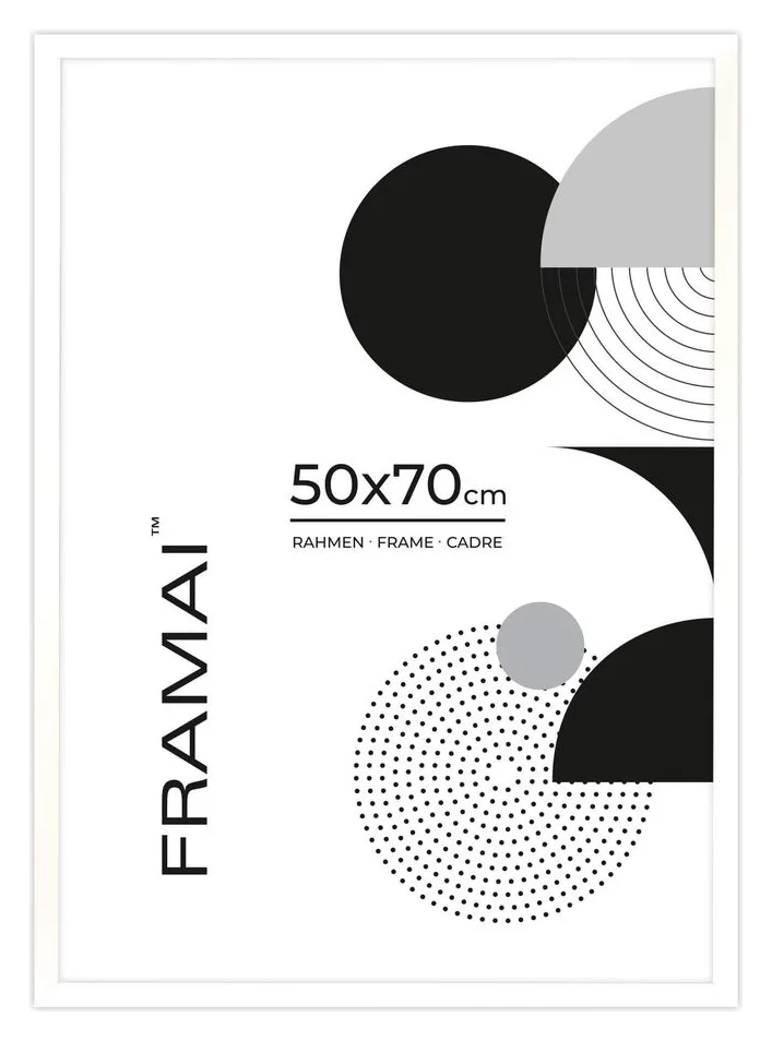 Rama foto FRAMAI 50x70 cm, MDF alb