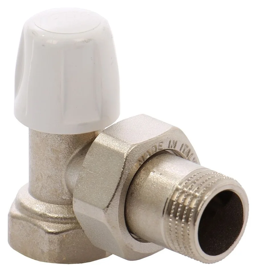 Robinet retur pentru calorifer ICMA, 1/2 tol, alama nichelata