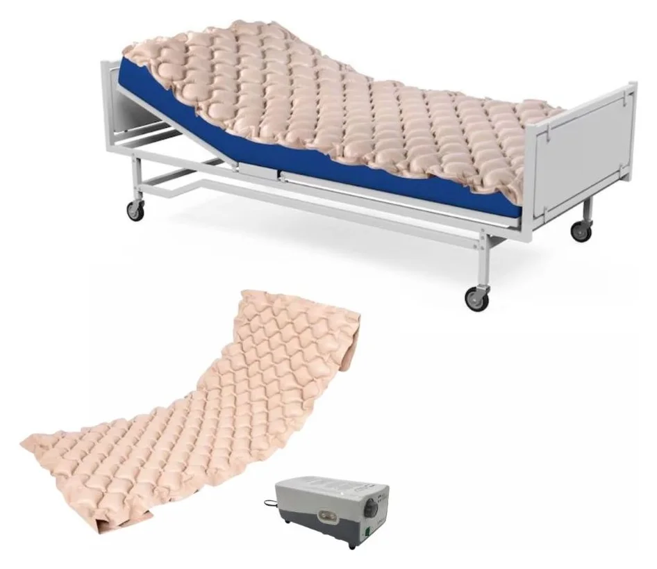 Saltea antiescara cu compresor silentios, sistem antiescare, Marime 200 x 90 x 7 cm, Bej, Nextfarma®
