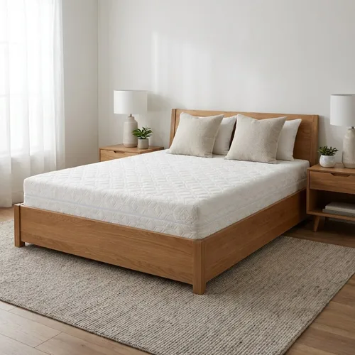 Saltea Ortopedica, SleepLine BioGreen Memory, 160x200x20cm, Ioni de Argint, 7 Zone de Confort, Husa detasabila si lavabila, Antistatica, Spuma cu Memorie, fermitate Medie