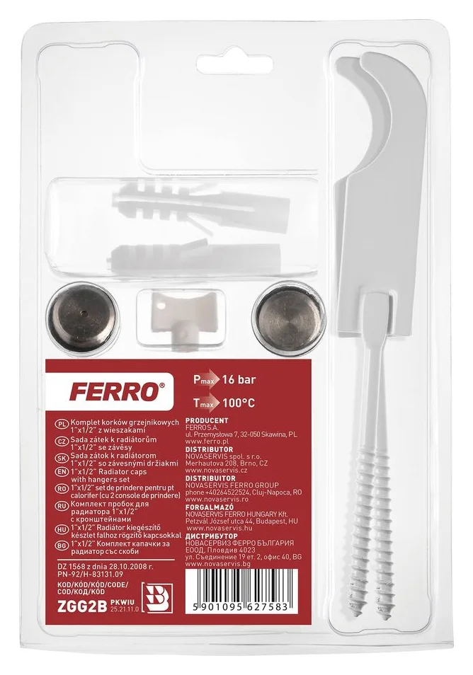 Set complet accesorii calorifer Ferro ZGG2B, reductii si dopuri