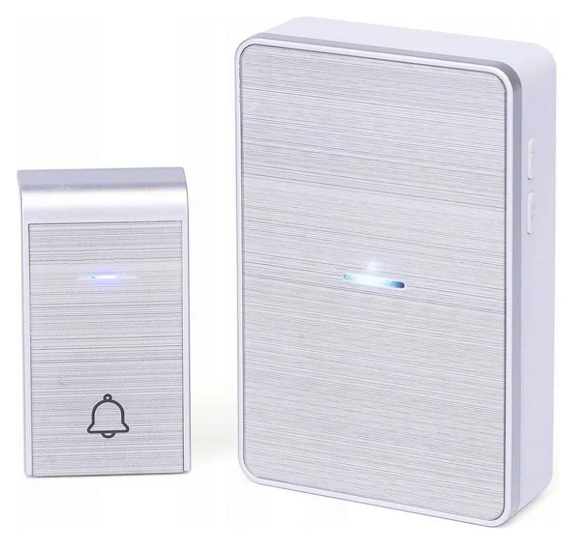Sonerie Fara Fir/ Wireless SofiaCONCEPT®, Impermeabil in standardul IP44, Distanta 150 m, 36 Melodii polifonice, 1 Receptor, Silver