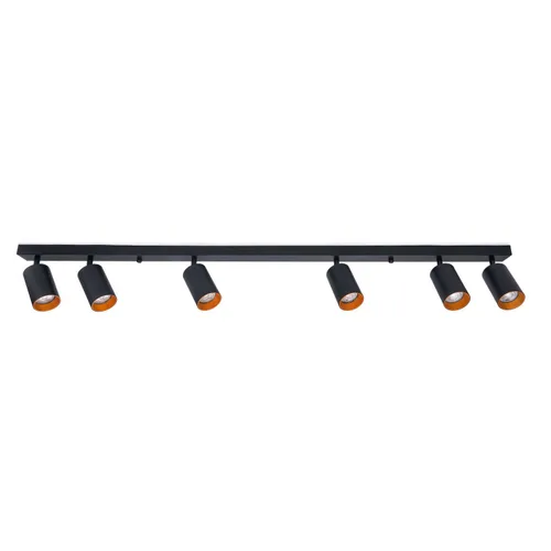 Spot Eris 4356-LVT, orientabil, 6xGU10, negru+auriu, IP20, Masteled