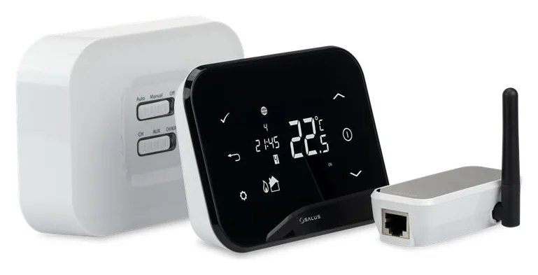 Termostat ambiental inteligent pentru centrala Salus IT500, controlat prin Internet , afisaj LCD, montaj perete/birou, iOS/Android
