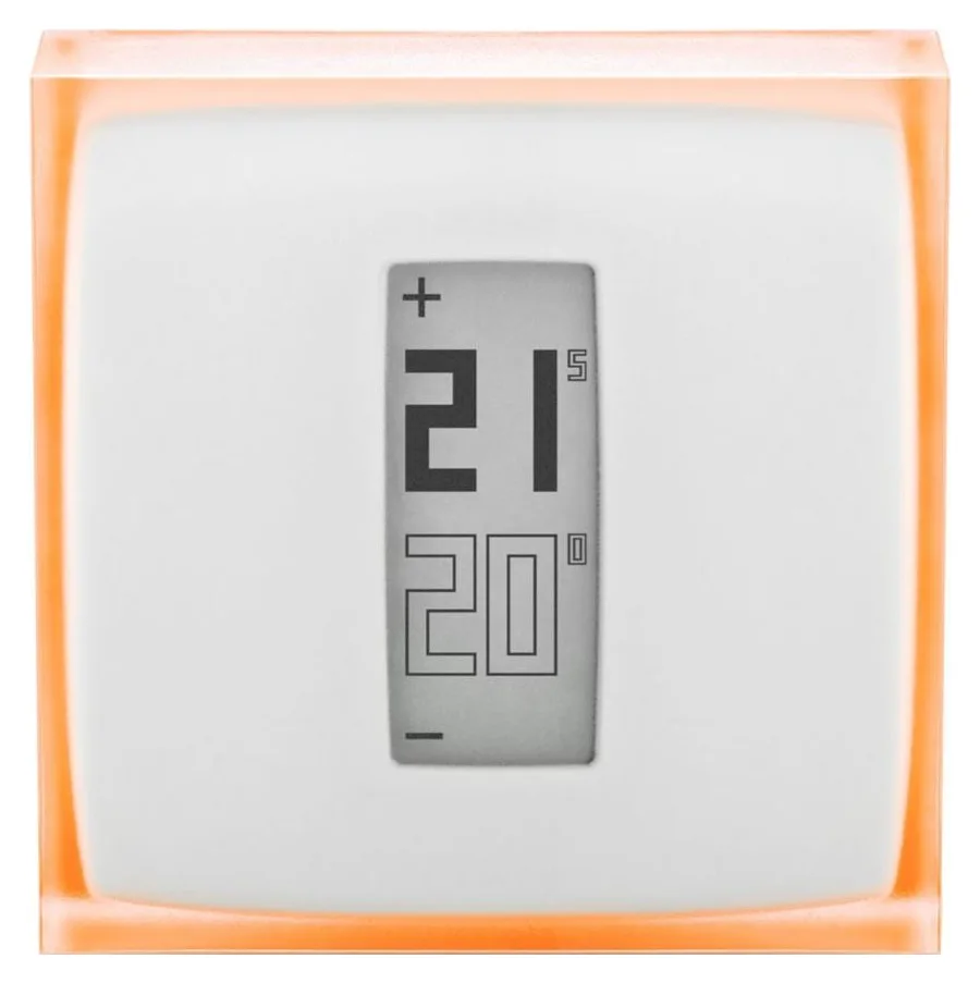 Termostat inteligent Netatmo Smart Thermostat, Wi-Fi, programabil, compatibil iOS si Android, Alb
