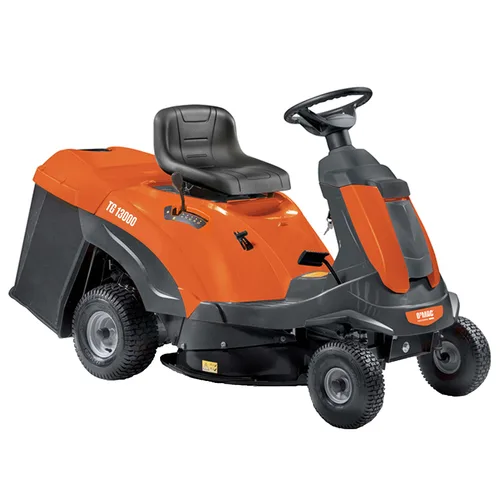 Tractoras de tuns gazon/iarba pe benzina O-Mac TG 13000, putere 9 CP, 352 CC, 4 timpi, 72 cm latime lucru, 7 trepte taiere, 8.8 km/h viteza maxima, 170 L sac colector, rezervor 3.8 l