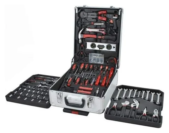 HomeTools 187 de piese, valiza metalica