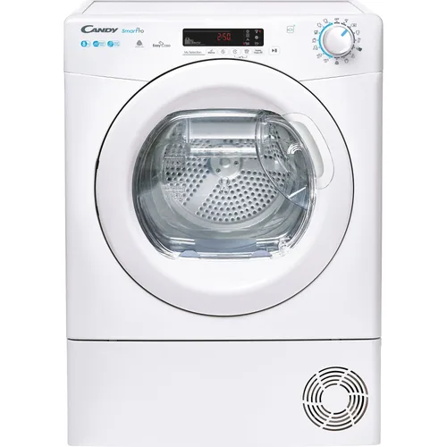 Uscator de rufe Candy Smart Pro CSOE H8A2DE-S, Pompa de caldura, 8 kg, Clasa E, WiFi, Easy case, Senzor uscare, Antisifonare, Alb
