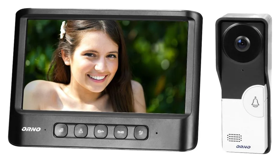 Videointerfon slim, LCD 7'' color, pentru 1 singura familie, Negru