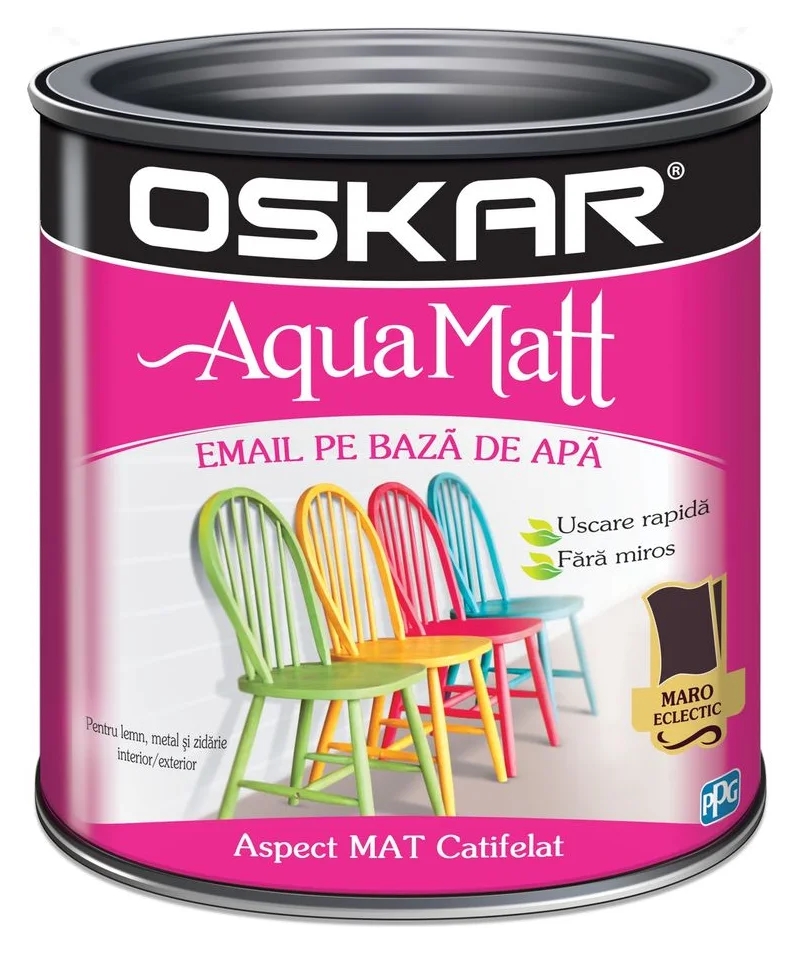 Oskar Aqua Matt, email pe baza de apa, 0,6 l